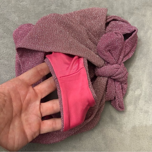 New! Beach Riot Claire sparkle ombré side tie bottoms purple 24994 - Picture 9 of 10